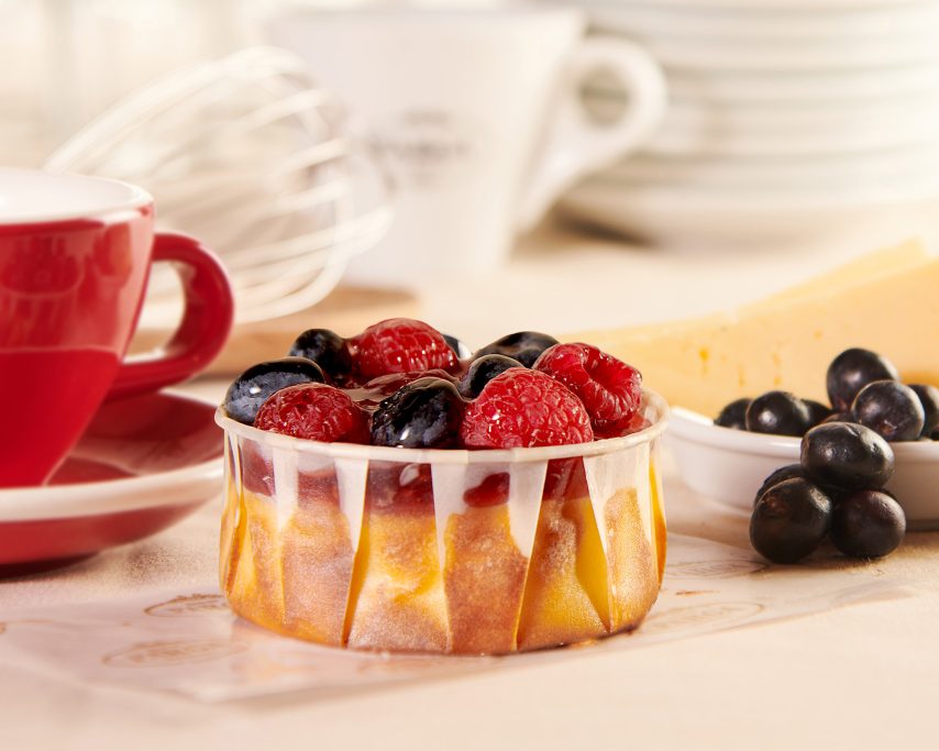 pastel frutas del bosque